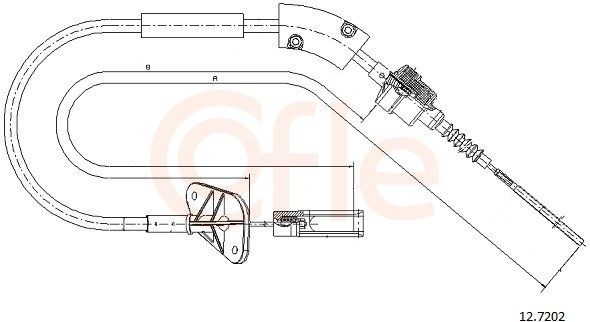 COFLE Vaijeri, kytkimen käyttö 12.7202 COFLE 12.7202 Fiat Panda 169 kytkinvaijeri hinta