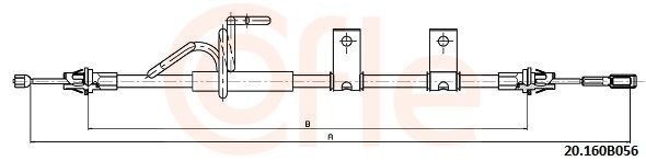 Żażné lanko parkovacej brzdy COFLE 20.160B056 COFLE 20.160B056 Lanko ručnej brzdy DODGE RAM 2025