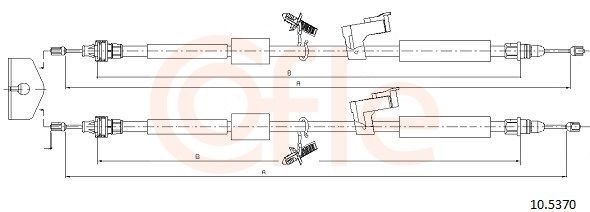 COFLE Handbromsvajer 10.5370 COFLE 10.5370 Handbroms Ford Focus 2 da original
