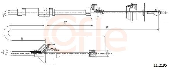 COFLE Clutchkabel 11.2195 Clutchwire COFLE C5 11.2195 billige