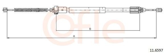 COFLE Handbremsseil 11.6597 Bremszug COFLE DS4 11.6597 günstig