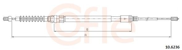 Vaijeri, seisontajarru COFLE 10.6236 COFLE 10.6236 PEUGEOT 508 2023 Käsijarruvaijeri