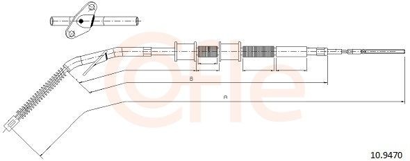 COFLE Cavo freno a mano 10.9470 10.9470 costo Cavo freno a mano COFLE MERCEDES-BENZ Serie 124