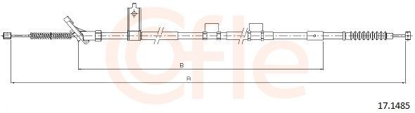COFLE Ντίζα, φρένο ακινητοποίησης 17.1485 17.1485 Ντίζα χειροφρένου COFLE TOYOTA FORTUNER