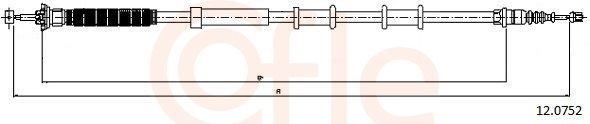 COFLE Hand brake cable 12.0752 12.0752 COFLE emergency brake kit for ALFA ROMEO