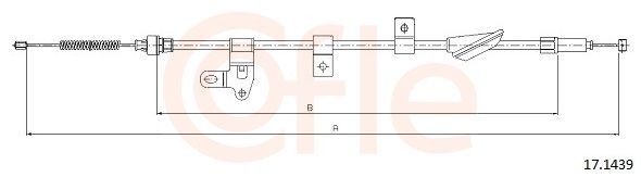 COFLE Hand brake cable 17.1439 COFLE 17.1439 genuine Toyota COROLLA handbrake kit price