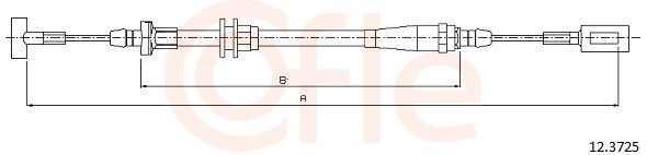 COFLE Tross, seisupidur 12.3725 12.3725 Käsijarru vaijeri IVECO Daily COFLE