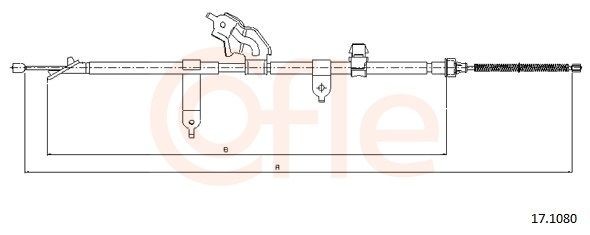 COFLE Hand brake cable 17.1080 Daihatsu SIRION COFLE handbrake cable 171080
