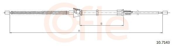 Hand brake cable COFLE 10.7143 COFLE 10.7143 Volkswagen UP 2014 Parking brake price