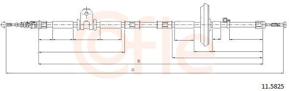 COFLE Håndbremsekabel 11.5825 COFLE 11.5825 Håndbremse Suzuki CELERIO originale