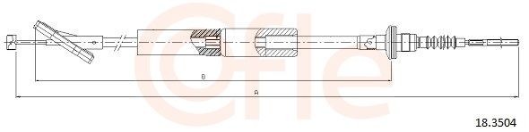 COFLE Clutchkabel 18.3504 18.3504 Koblingskabel CHEVROLET SPARK COFLE