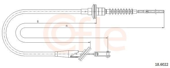 COFLE Clutchkabel 18.6022 COFLE 18.6022 Koblingskabel Nissan Pickup D22 originale pris