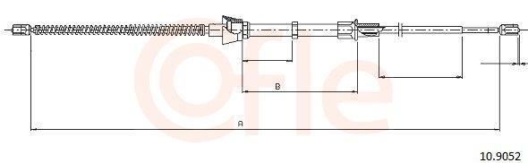 Hand brake cable COFLE 10.9052 COFLE 10.9052 Hand brake cable Volkswagen FOX 2021