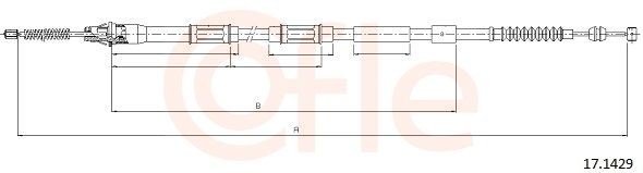 COFLE Trose, Stāvbremžu sistēma 17.1429 COFLE 17.1429 Trose, Stāvbremžu sistēma