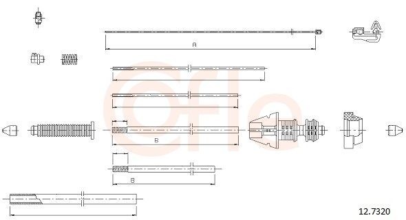 COFLE Câble d'accélérateur 12.7320 COFLE 12.7320 Câble d'accélérateur Peugeot 5008 Phase 1 prix