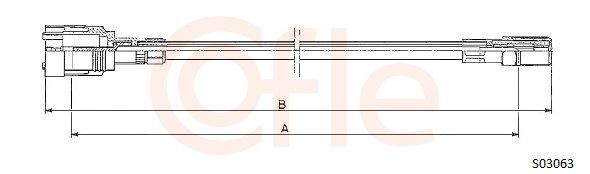Speedometer aksel COFLE S03063 COFLE S03063 Speedometerwire Citroën C15 2002