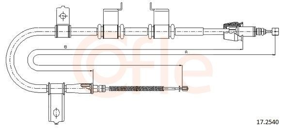 Vaijeri, seisontajarru COFLE 17.2540 HYUNDAI GETZ 2001 Käsijarruvaijeri COFLE 17.2540