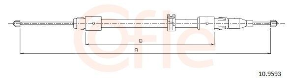 COFLE Żażné lanko parkovacej brzdy 10.9593 Ručná brzda COFLE CLA 10.9593 lacné