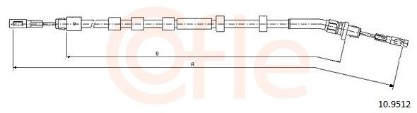COFLE Håndbremsekabel 10.9512 Håndbremse COFLE GLB 10.9512 billig