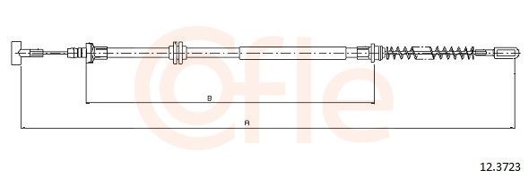 COFLE Håndbremsekabel 12.3723 COFLE 12.3723 Iveco Daily 4 Håndbremsekabel pris