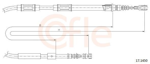 COFLE Hand brake cable 17.1450 COFLE 17.1450 Toyota Corolla Compact E10 handbrake rear and front price