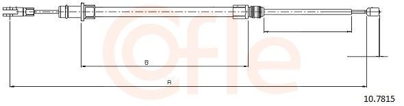 COFLE Håndbremsekabel 10.7815 Bremsekabel Porsche 996 10.7815 COFLE