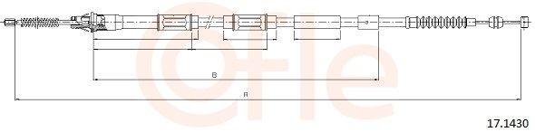 COFLE Trose, Stāvbremžu sistēma 17.1430 COFLE 17.1430 Rokas bremze Camry V20 Universālis orģinālās cena