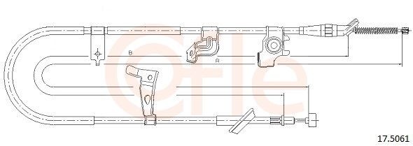 COFLE Handremkabel 17.5061 Suzuki SX4 Remkabel COFLE 17.5061