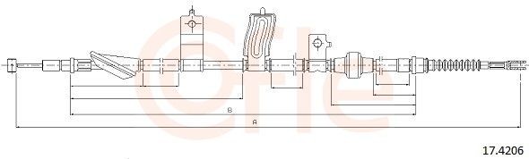 COFLE Handbromsvajer 17.4206 COFLE 17.4206 Handbromsvajer Honda Civic 6 Coupe original