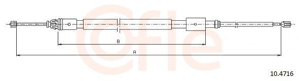 Tautrekk, håndbremse COFLE 10.4716 COFLE 10.4716 Håndbremsekabel CITROËN C2 2009