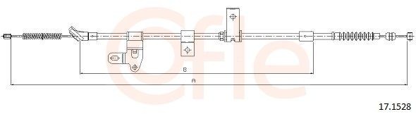 COFLE Handbromsvajer 17.1528 17.1528 COFLE parkeringsbroms TOYOTA C-HR