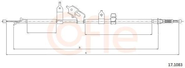 COFLE Håndbremsekabel 17.1083 COFLE 17.1083 Charade G102 Håndbremse originale pris