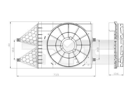 TYC Kinnitus, ventilaator 837-0033-1 TYC 837-0033-1 Kinnitus, ventilaator Golf 4 odav