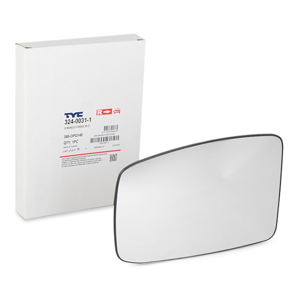 TYC Spiegelglas, buitenspiegel 324-0031-1 Spiegel, glas TYC 100 NX 324-0031-1 goedkoop
