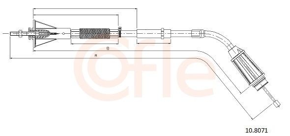 COFLE Tautrekk, håndbremse 10.8071 Bremsewire COFLE Volvo 940 10.8071