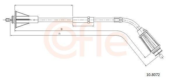 COFLE Tautrekk, håndbremse 10.8072 Bremsewire COFLE Volvo 940 10.8072