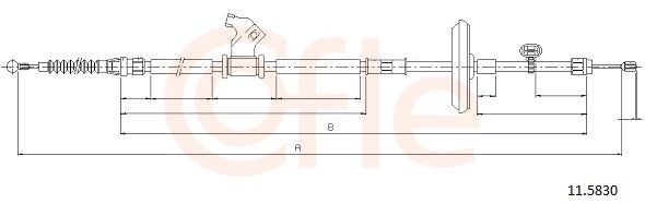 COFLE Handremkabel 11.5830 COFLE 11.5830 originele Handremkabel CITROЁN C2 prijs