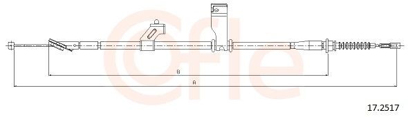 COFLE Żażné lanko parkovacej brzdy 17.2517 Parkovacia brzda COFLE Hyundai ACCENT 17.2517