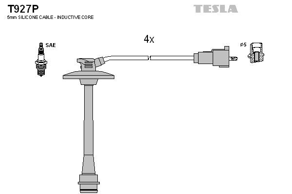 Sytytysjohtosarja TESLA T927P TESLA T927P: Tulpanjohdot Toyota RAV 4 2007