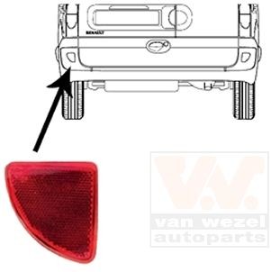 VAN WEZEL Ανακλαστήρας 4310939 Αντανακλαστικά VAN WEZEL Nissan NAVARA 4310939