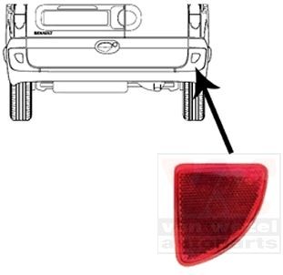 VAN WEZEL Odrazka 4310940 VAN WEZEL 4310940 Odrážka Renault Megane 2 originálne cena