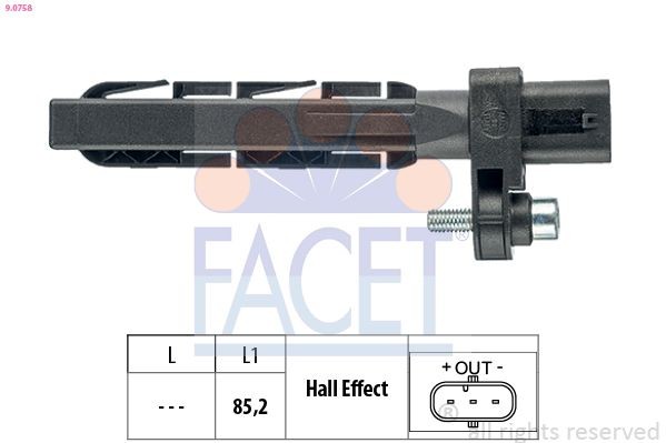 FACET Impulsgiver, veivaksel 9.0758 9.0758 Impulsgiver veivaksel BMW 8-serie FACET