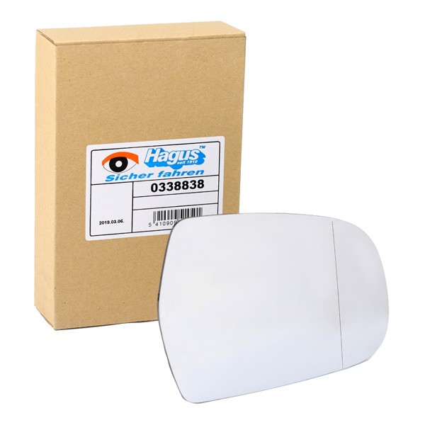 VAN WEZEL Spoguļstikls, Ārējais atpakaļskata spogulis 0338838 Spoguļstikls VAN WEZEL 9-3 0338838 lēti