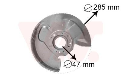 VAN WEZEL Ankerplaat remschijf 3758372 Alfa Romeo SPIDER Ankerplaten VAN WEZEL 3758372