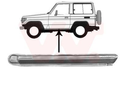 Chapa da embaladeira VAN WEZEL 5379101 VAN WEZEL 5379101 Soleira da porta TOYOTA HILUX Pick-up 2000