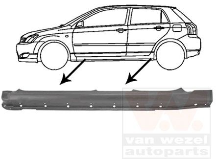 VAN WEZEL Kynnyspelti 5393103 5393103 VAN WEZEL Kynnyspelti TOYOTA AVENSIS