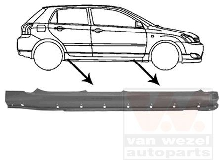 VAN WEZEL Kynnyspelti 5393104 5393104 VAN WEZEL Sivuhelma TOYOTA AVENSIS