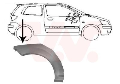 VAN WEZEL Sānsiena 8251146 VAN WEZEL 8251146 Riteņu arkas Hyundai SONATA orģinālās