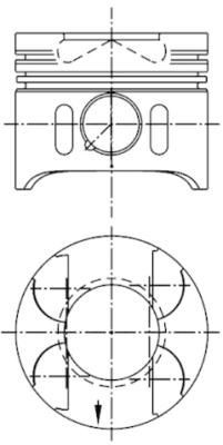 KOLBENSCHMIDT Piston 41014600 Piston moteur Mercedes-Benz W163 41014600 KOLBENSCHMIDT