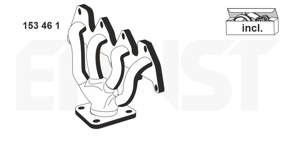 ERNST Colector, sistema de escape 153461 Coletor sistema de escape ERNST CUORE 153461 baratos